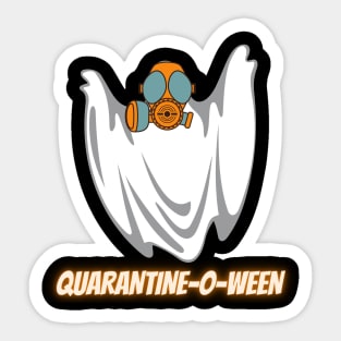 Quarantine-O-Ween Ghost Funny Halloween Gift Easy Halloween Costume Phantom with a Quarantine Mask Radioactive Mask Halloween 2020 Sticker